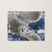 schönes weißes Eulenpuzzlespiel Puzzle (Horizontal)