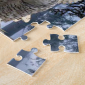 schönes weißes Eulenpuzzlespiel Puzzle (Seite)