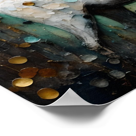 Schönes Weißes Hirsch Poster (Ecke)