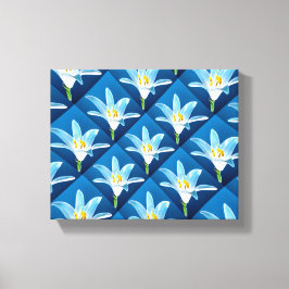 Schönes weißes Lilienmuster Leinwanddruck