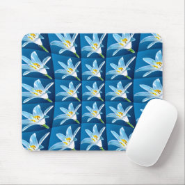 Schönes weißes Lilienmuster Mousepad