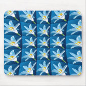 Schönes weißes Lilienmuster Mousepad (Vorne)