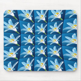 Schönes weißes Lilienmuster Mousepad