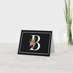 SCHÖNES WEISSES MONOGRAMM B MIT FLORALEN AKZENTEN