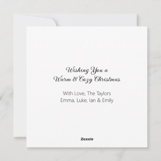 Schönes Weißes Pferd auf Bauernhof Weihnachten (Rückseite)