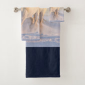 Schönes Weißes Pferd Galloping im Schnee Badhandtuch Set (Insitu)