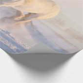 Schönes Weißes Pferd Galloping im Schnee Geschenkpapier (Ecke)