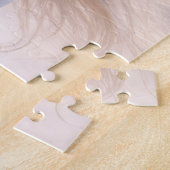 Schönes weißes Pferd im Schnee Urlaub Puzzle (Seite)