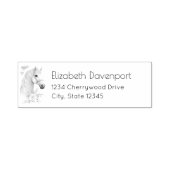 Schönes Weißes Pferd Kopf Boho Floral Permastempel (Design)