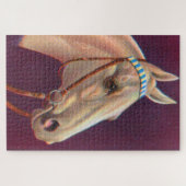 schönes weißes Pferd Puzzle (Horizontal)