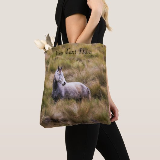 Schönes weißes Prairie Pferd Tasche (Von Nahem)