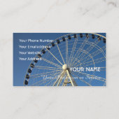 Schönes weißes Riesenrad vor blauem Himmel b Visitenkarte (Rückseite)