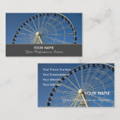 Schönes weißes Riesenrad vor blauem Himmel b Visitenkarte (Vorne/Hinten)