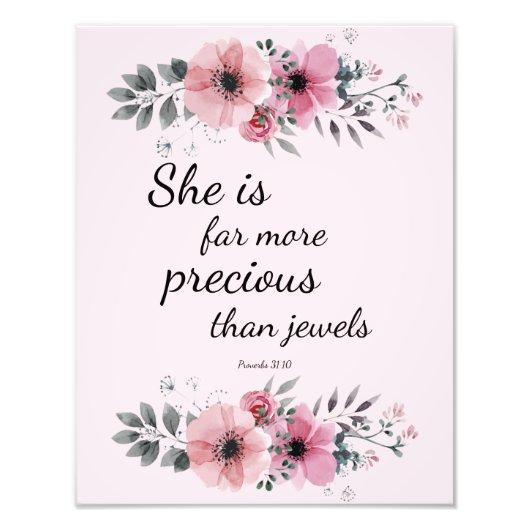 Schönes Wertvolles Bibelverse Inspiriert Fotodruck (Vorne)