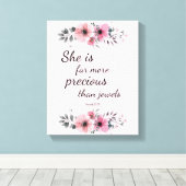 Schönes Wertvolles Bibelverse Inspiriert Leinwanddruck (Insitu (Holzboden))