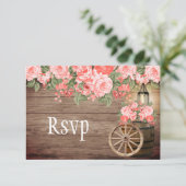 Schönes Wetter Holzfass und Korallen - UAWG RSVP Karte (Stehend Vorderseite)