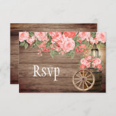Schönes Wetter Holzfass und Korallen - UAWG RSVP Karte (Vorne/Hinten)