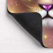 Schönes Whimsical Fantasy Girl Löwe Mousepad (Ecke)