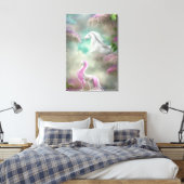 Schönes Whimsical Horse Animal Triptych Leinwanddruck (Insitu (Schlafzimmer))