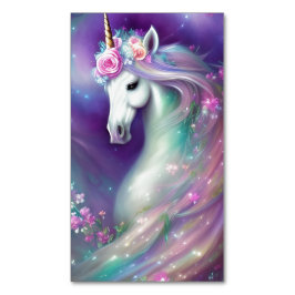 Schönes Whimsical Unicorn Pferd Magnetische Visitenkarte