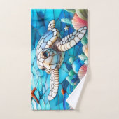 Schönes White Baby Sea Schildkröte Schwimmen Badhandtuch Set (Handtuch)