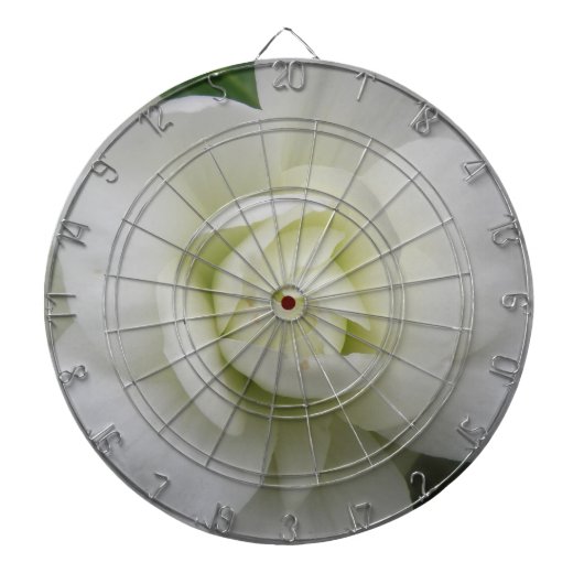 Schönes White Carnation Dart Board Dartscheibe (vorne)