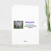 Schönes White Cat Pet Beileid Karte (Rückseite)