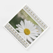 Schönes White Daisy Papier Napkins zu personalisie Serviette (Ecke)