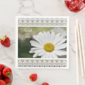 Schönes White Daisy Papier Napkins zu personalisie Serviette (Beispiel)