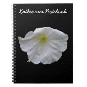 Schönes White Petunia Notebook Notizblock