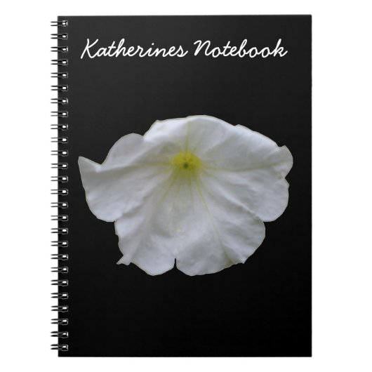 Schönes White Petunia Notebook Notizblock (Vorderseite)