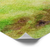 Schönes Whitetail Hirschkopf Aquarellmalerei Poster (Ecke)