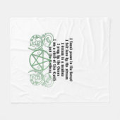 Schönes Wiccan Gedicht Fleecedecke (Vorderseite (Horizontal))