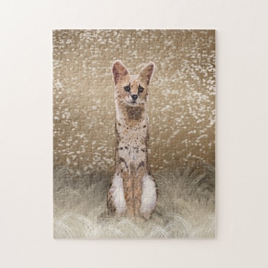 Schönes Wildafrikanisches Serval Cat Puzzle (Vertikal)