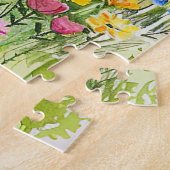 Schönes Wildblume-Feld für Wasserfarben Puzzle (Seite)