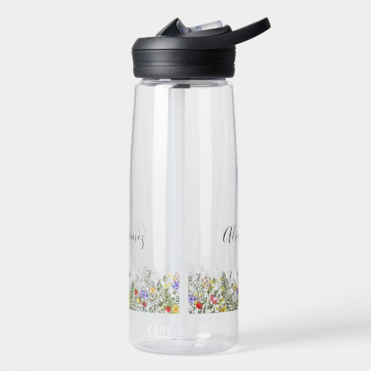 Schönes Wildblumen-Monogramm-Blumen-Wasserflasche Trinkflasche (Links)