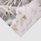 Schönes Winter Fox Dekoupage Tissue Seidenpapier (Detail)