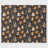 Schönes Wintergingerbrot Geschenkpapier (Flach)
