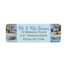 Schönes Winterlandschaftssiegel