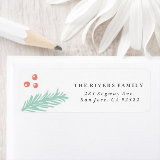 Schönes Winterrahmen-Urlaubslabel (Insitu)