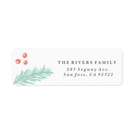 Schönes Winterrahmen-Urlaubslabel (Vorne)