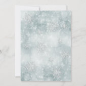 Schönes Winterwunderland mit süßen 16 Einladungen (Rückseite)