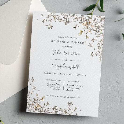 Schönes, winzig verlassen Whimsical Probe Dinner Einladung