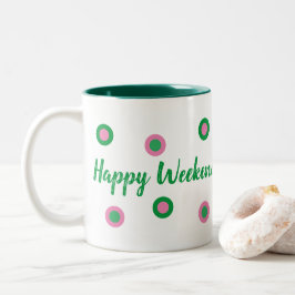 Schönes Wochenende Zweifarbige Tasse