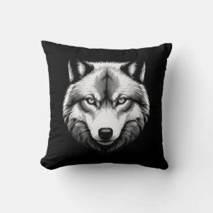 Schönes Wolf Face Kissen