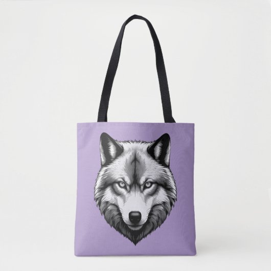 Schönes Wolf Face Tasche (Vorderseite)