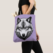 Schönes Wolf Face Tasche (Von Nahem)