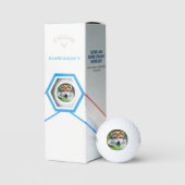 Schönes Wolfskopfbild Golfball (Verpackung)