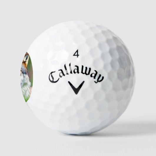 Schönes Wolfskopfbild Golfball (Logo)