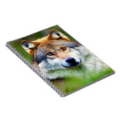 Schönes Wolfskopfbild Notizblock (Rechte Seite)